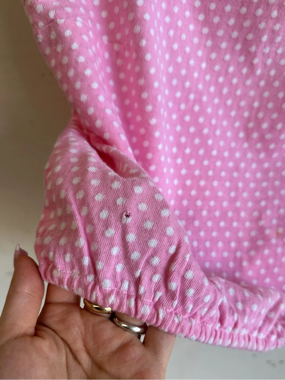 Vintage 60s pink polkadot matching set